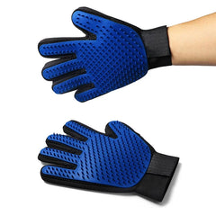 Guante de grooming Calmora - dos vistas, interior transpirable con velcro
