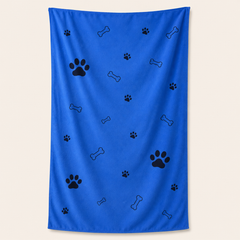 Toalla de secado rápido Calmora en azul real, extendida, microfibra de poliéster de 60 × 100 cm